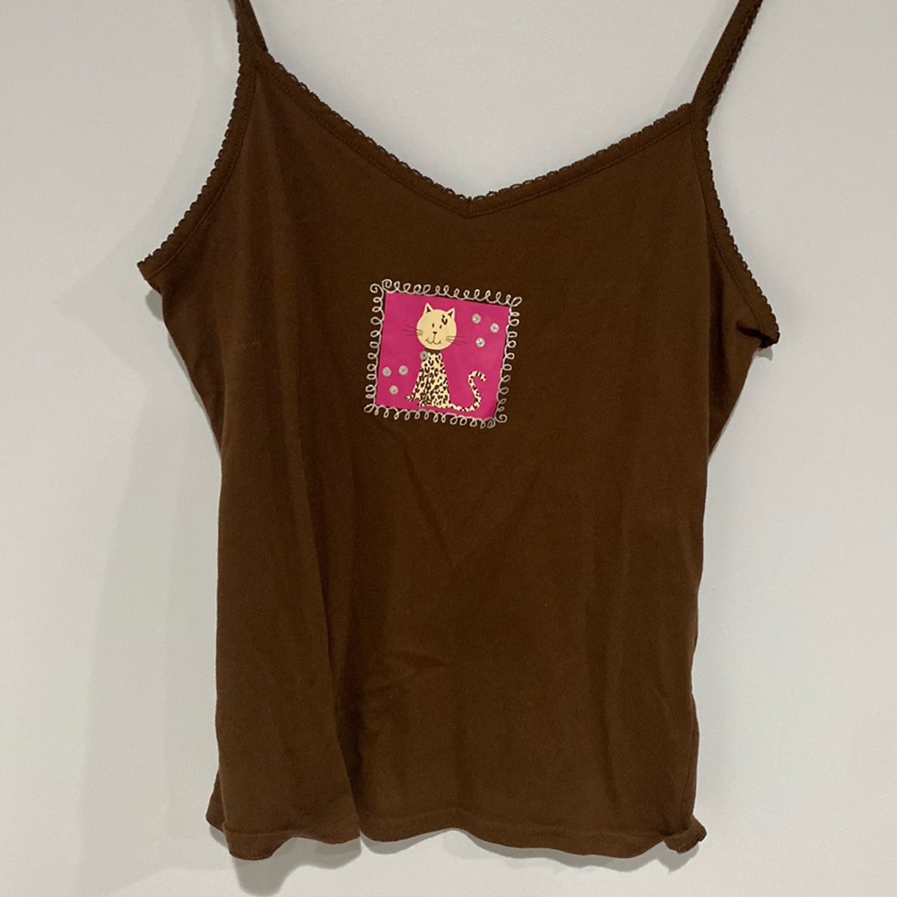 💜 FREE w/ PURCHASE 💜🧺 Kim Rogers Intimates Cat Tank Top 🧺